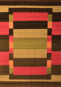 Abstract Orange Contemporary Rug, con1129org