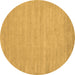 Round Solid Brown Modern Rug, con112brn