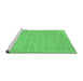 Sideview of Machine Washable Solid Emerald Green Modern Area Rugs, wshcon112emgrn