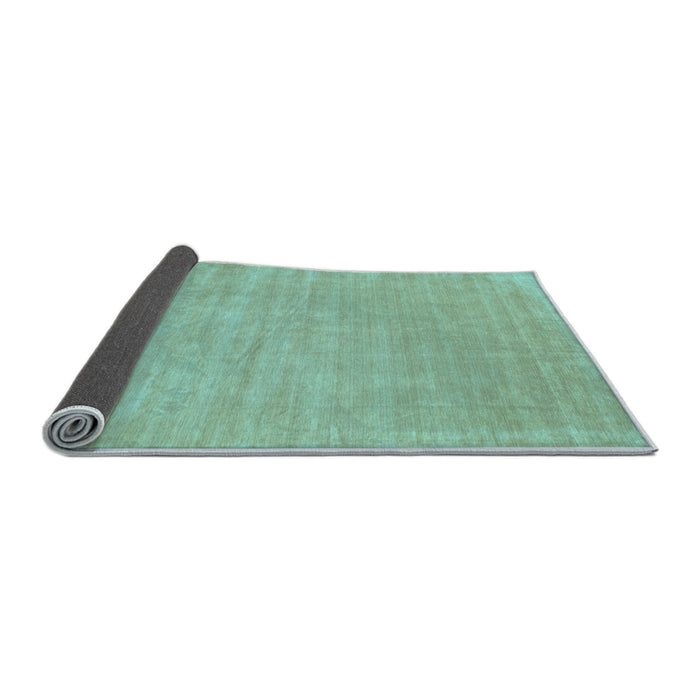 Sideview of Solid Light Blue Modern Rug, con112lblu