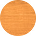 Square Solid Orange Modern Rug, con112org