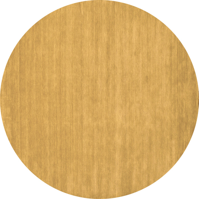Round Machine Washable Solid Brown Modern Rug, wshcon112brn