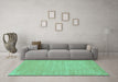 Machine Washable Solid Turquoise Modern Area Rugs in a Living Room,, wshcon112turq