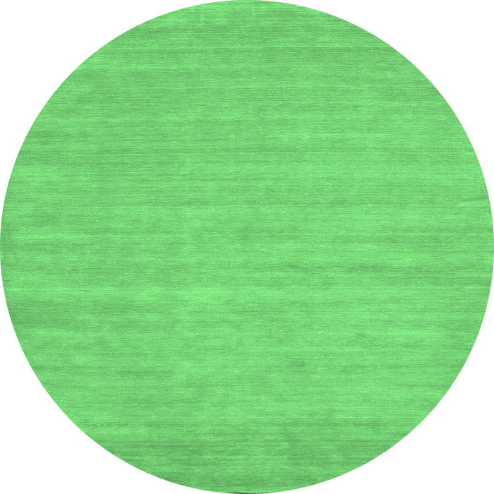 Round Solid Emerald Green Modern Rug, con112emgrn