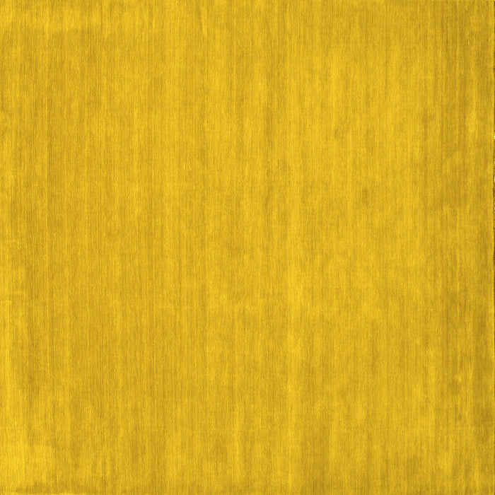 Square Machine Washable Solid Yellow Modern Rug, wshcon112yw