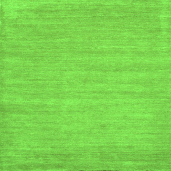 Serging Thickness of Solid Green Modern Rug, con112grn