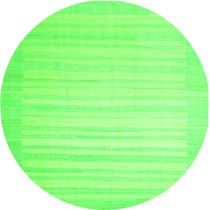 Square Abstract Green Contemporary Rug, con1130grn