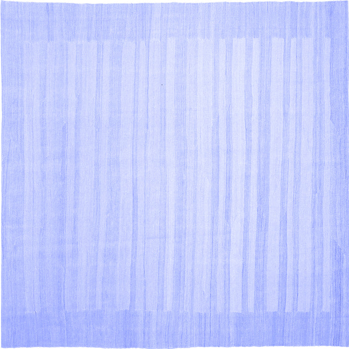 Square Machine Washable Abstract Blue Contemporary Rug, wshcon1130blu