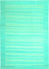 Abstract Turquoise Contemporary Rug, con1130turq