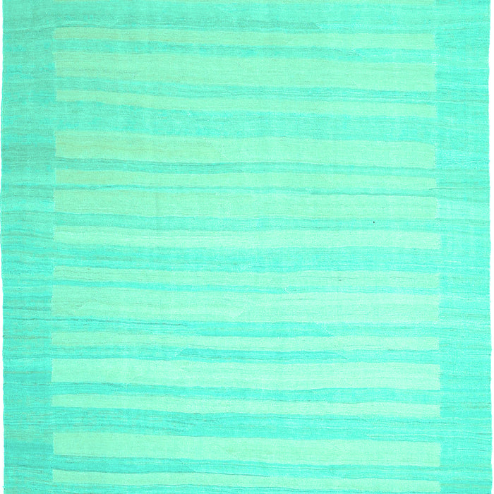Abstract Turquoise Contemporary Rug, con1130turq