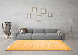 Machine Washable Abstract Orange Contemporary Area Rugs in a Living Room, wshcon1130org