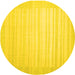 Round Abstract Yellow Contemporary Rug, con1130yw