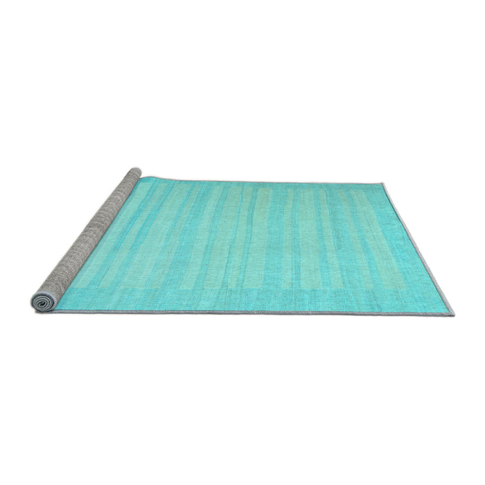 Sideview of Machine Washable Abstract Light Blue Contemporary Rug, wshcon1130lblu