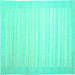 Square Abstract Turquoise Contemporary Rug, con1130turq