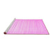 Sideview of Machine Washable Abstract Pink Contemporary Rug, wshcon1130pnk