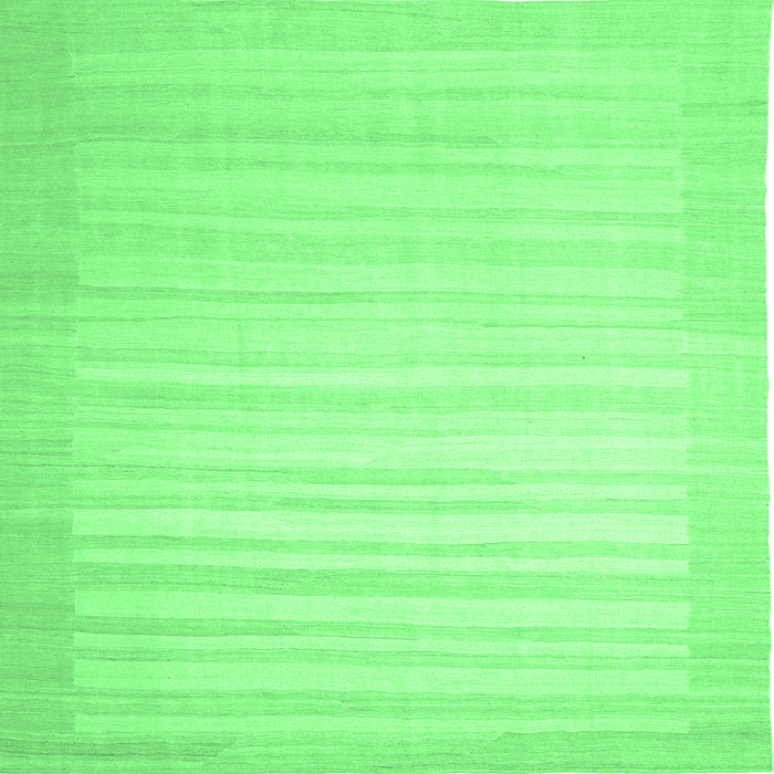 Square Abstract Emerald Green Contemporary Rug, con1131emgrn
