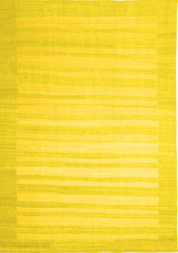 Abstract Yellow Contemporary Rug, con1131yw