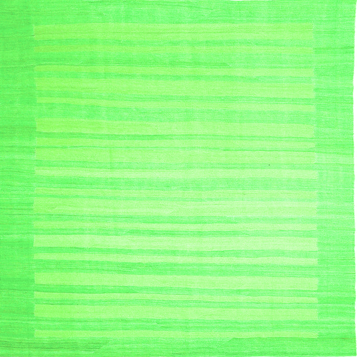 Serging Thickness of Abstract Green Contemporary Rug, con1131grn