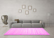 Machine Washable Abstract Pink Contemporary Rug in a Living Room, wshcon1131pnk