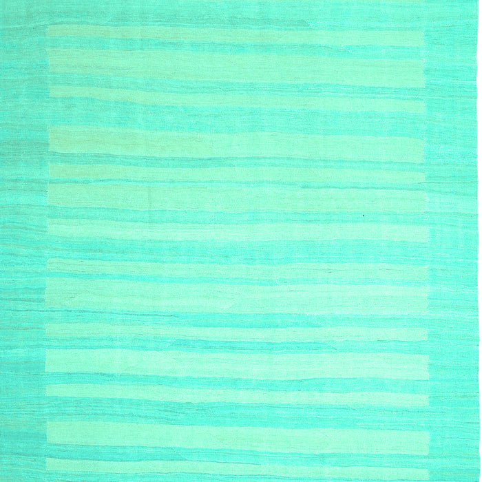Machine Washable Abstract Turquoise Contemporary Area Rugs, wshcon1131turq