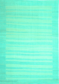 Abstract Turquoise Contemporary Rug, con1132turq