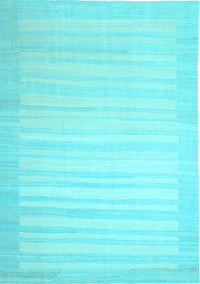 Abstract Light Blue Contemporary Rug, con1132lblu