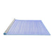 Sideview of Machine Washable Abstract Blue Contemporary Rug, wshcon1132blu