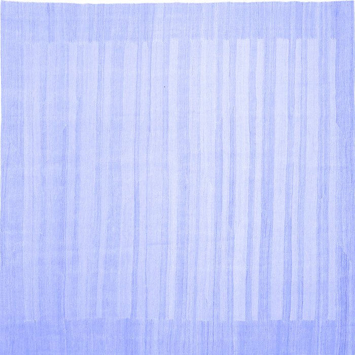 Square Abstract Blue Contemporary Rug, con1132blu
