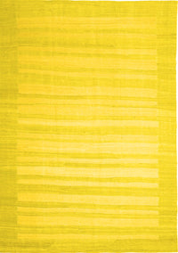 Abstract Yellow Contemporary Rug, con1132yw