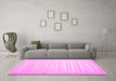 Machine Washable Abstract Pink Contemporary Rug in a Living Room, wshcon1132pnk