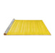 Sideview of Machine Washable Abstract Yellow Contemporary Rug, wshcon1132yw