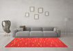 Machine Washable Oriental Orange Traditional Area Rugs in a Living Room, wshcon1133org