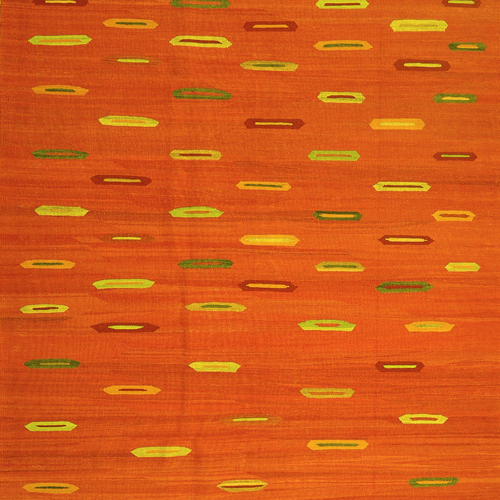 Machine Washable Oriental Yellow Traditional Rug, wshcon1133yw