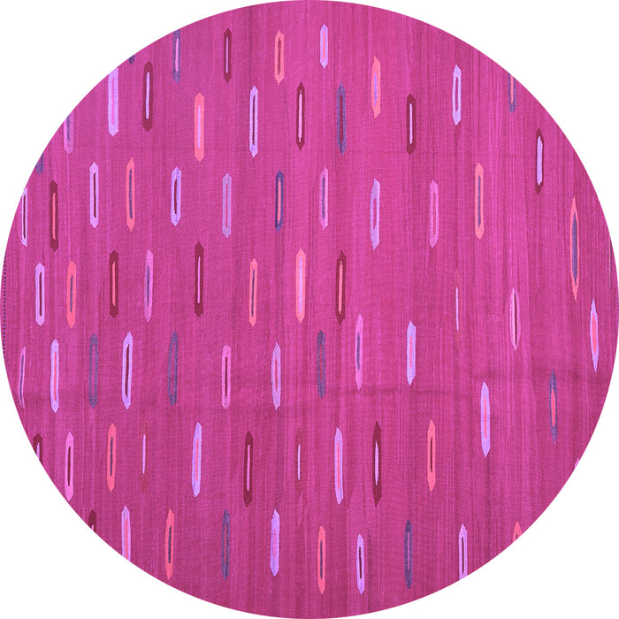 Round Oriental Purple Traditional Rug, con1133pur