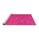 Sideview of Machine Washable Oriental Pink Traditional Rug, wshcon1133pnk