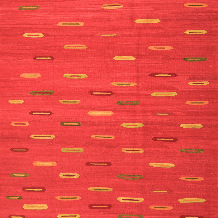 Serging Thickness of Machine Washable Oriental Orange Traditional Area Rugs, wshcon1133org