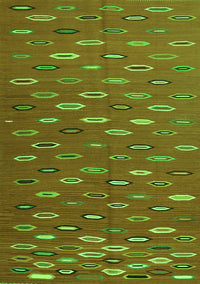 Abstract Green Contemporary Rug, con1134grn