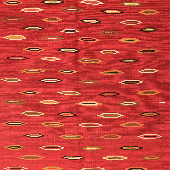 Serging Thickness of Machine Washable Abstract Orange Contemporary Area Rugs, wshcon1134org