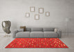 Machine Washable Abstract Orange Contemporary Area Rugs in a Living Room, wshcon1134org