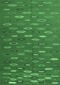 Abstract Emerald Green Contemporary Rug, con1134emgrn