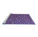 Sideview of Machine Washable Abstract Blue Contemporary Rug, wshcon1134blu