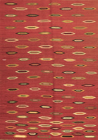 Abstract Brown Contemporary Rug, con1134brn