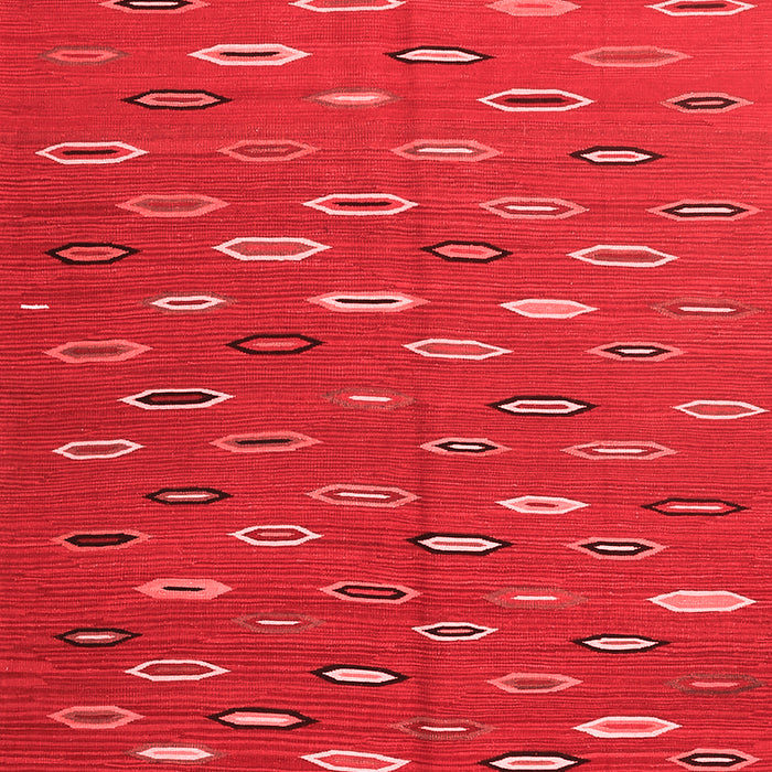 Machine Washable Abstract Red Contemporary Rug, wshcon1134red
