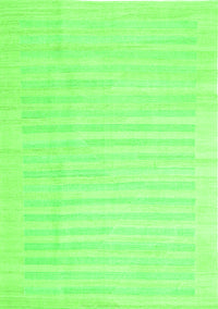 Abstract Green Contemporary Rug, con1135grn