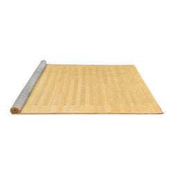 Sideview of Machine Washable Abstract Brown Contemporary Rug, wshcon1135brn