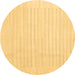 Round Abstract Brown Contemporary Rug, con1135brn