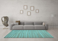 Machine Washable Abstract Light Blue Contemporary Rug, wshcon1136lblu
