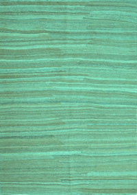 Abstract Turquoise Contemporary Rug, con1136turq