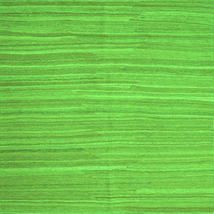 Serging Thickness of Abstract Green Contemporary Rug, con1136grn