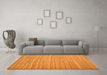 Machine Washable Abstract Orange Contemporary Area Rugs in a Living Room, wshcon1136org